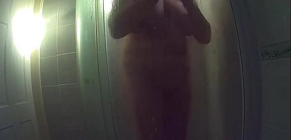  Wife in shower caught on spycam shaving and masturbating